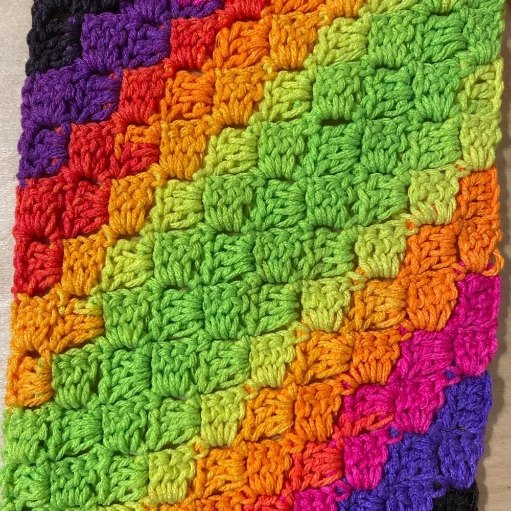 Colorful Crochet Scarf (OS)